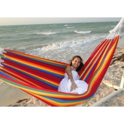 Regnbuefargede hengek&oslash;ye i bomull av h&oslash;y kvalitet