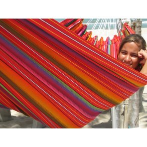 Fargerike stoff hengekøye i unike design