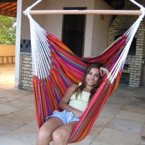 Hengekøye stol i varme farger i 100% kvalitet stof