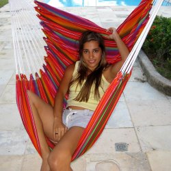 Hengek&oslash;ye stol i varme farger i 100% kvalitet stof