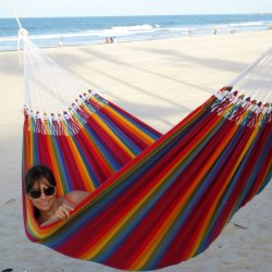 Remanso stoff hengek&oslash;ye i regnbue farget design