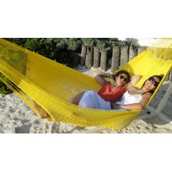 Gul outdoor h&aelig;ngek&oslash;je i smidigt net C7