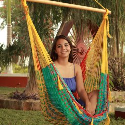 Mexicansk hengek&oslash;yestol i nylon / fargekombinasjon