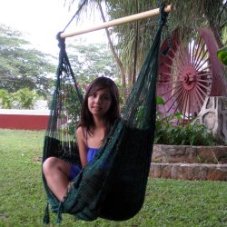 Mexicansk Nett Hengek&oslash;yestol i svart nylon 