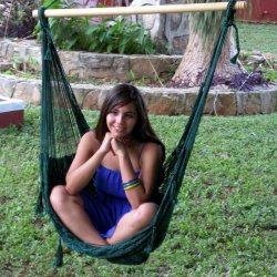 Mexicansk Nett Hengek&oslash;yestol i svart nylon 