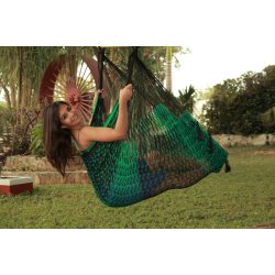 Mexicansk Nett Hengek&oslash;yestol i nylon. Svart/Brun