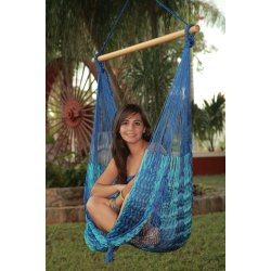 Mexicansk hengek&oslash;yestol i nylon Nett. Lila Turkis