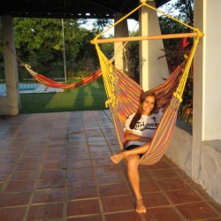 Hengek&oslash;yestol i fine striber