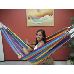 Farverig stribet stofh&aelig;ngek&oslash;je