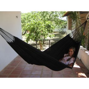 Sort hængekøje i stof