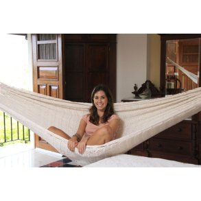 Naturlig hvit meksikansk hengekøye i kabelnett K10