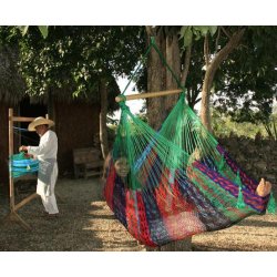 Mexicansk hengek&oslash;yestol i 100% nylon, Large i Nett