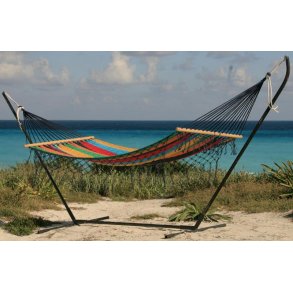 American hengekøye med kors pinner i farger blandi