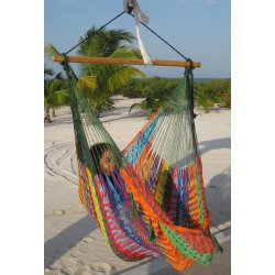 Multicolor hengekye stol i store fleksible nett