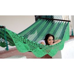 Hengek&oslash;ye med trespreder og h&aring;nd vevet