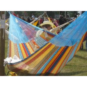 Coated håndvevet bomullshengekøye til uteliv